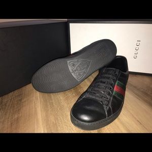 Men’s Ace Leather Sneaker by Gucci